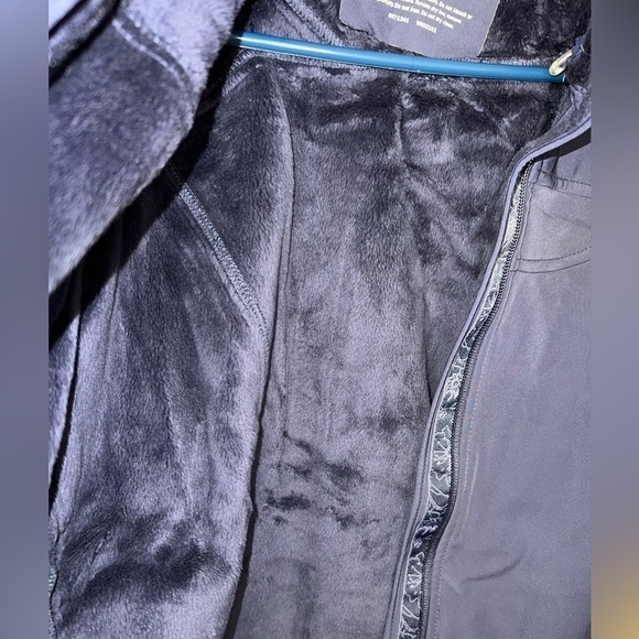 LL Bean Ladies Dark Blue Fleece Lined Jacket Size Large - Picture 4 of 7